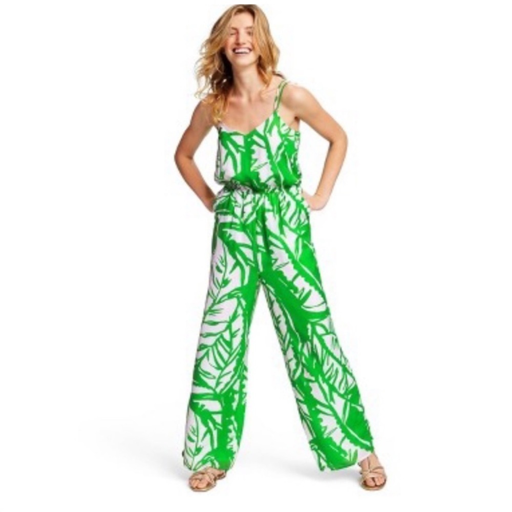Lilly Pulitzer for Target Green Leaf Print Jumpsuit